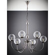 Candelabru modern linii elegante abajururi sticla 6xG9/60W Brilliante 2022 Jupiter